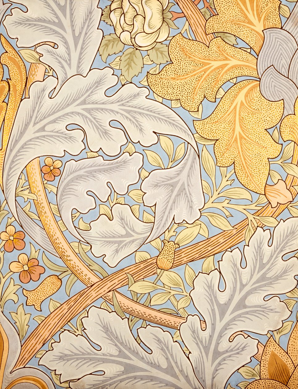 St James Duvar Kağıdı Tasarımı, 1881 (kağıt üzerine renkli tahta baskı) by William Morris