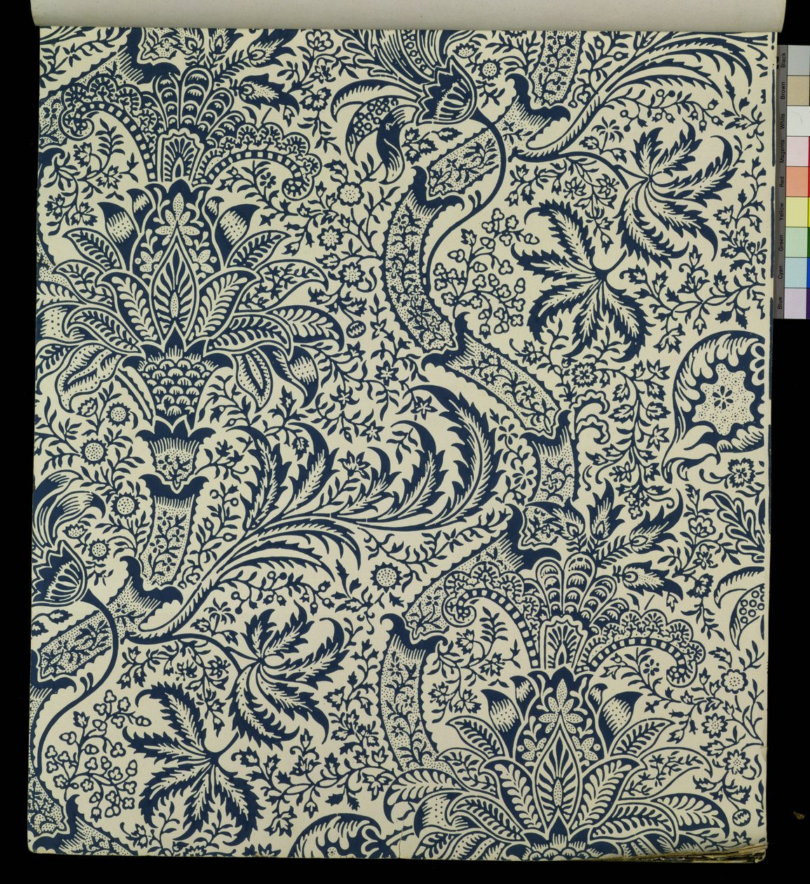 Lacivert yosun tarzı tasarımlı duvar kağıdı by William Morris