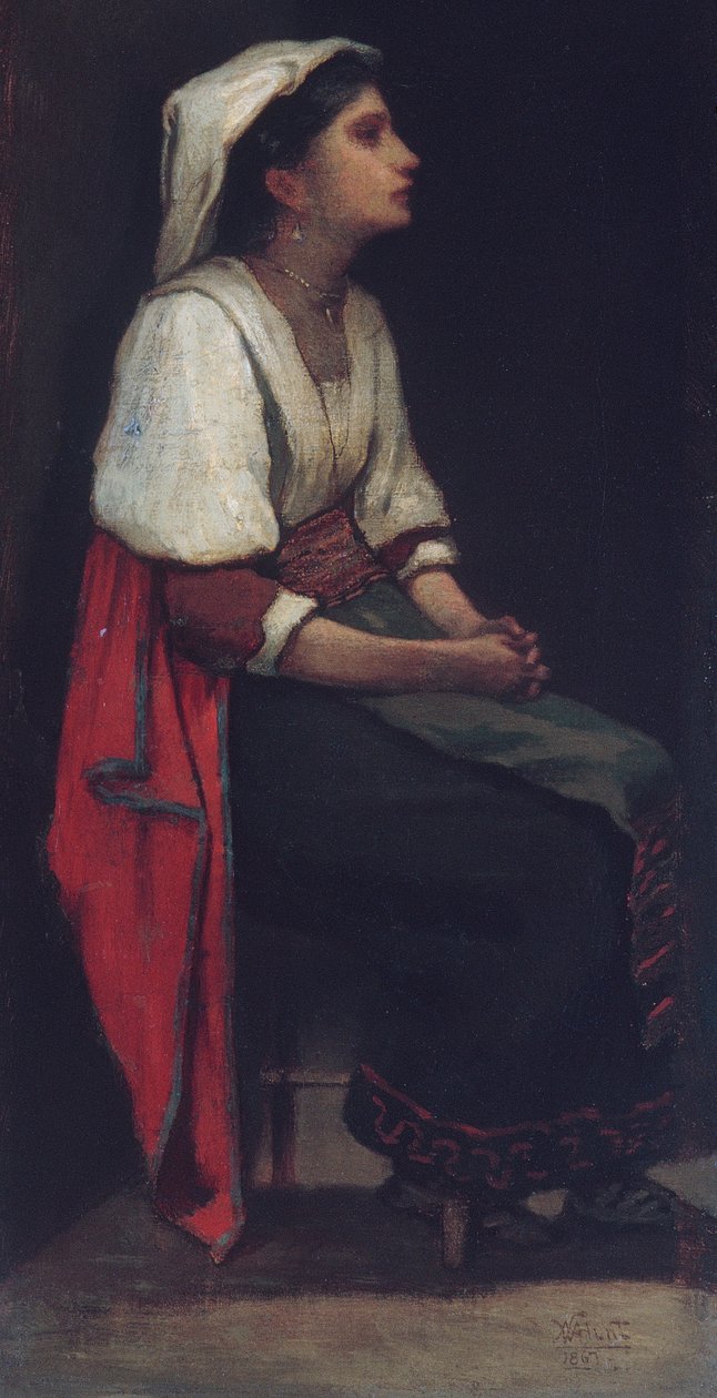 İtalyan Kız, 1867 by William Morris