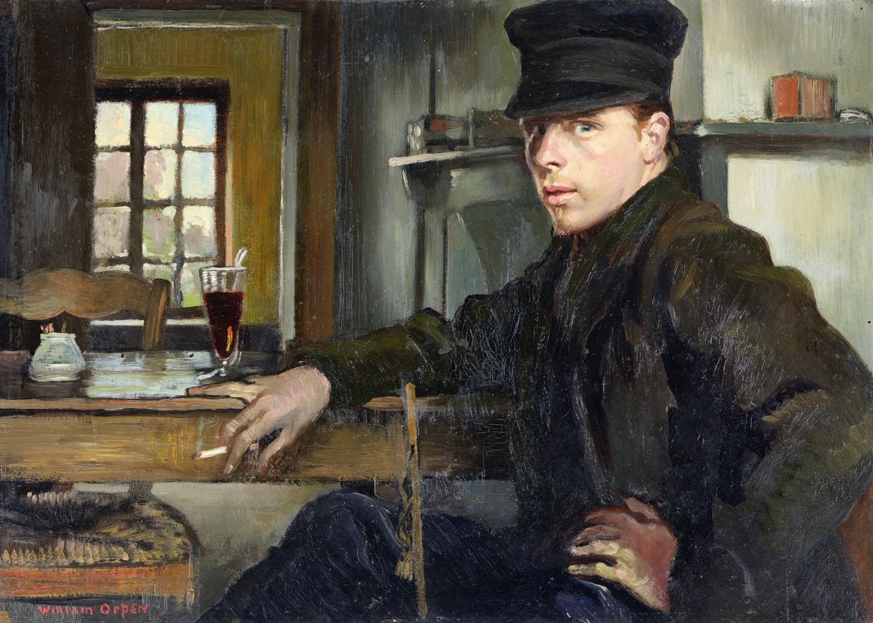 Acı Bir Curacao, 1900 (tahta) by William Orpen