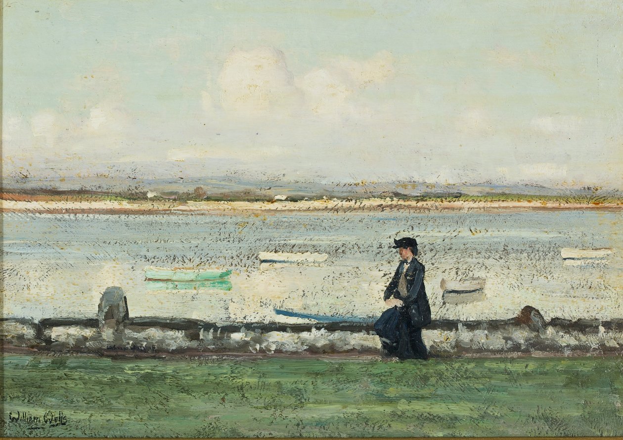 Sunderland Point'teki Lune by William Page Atkinson Wells