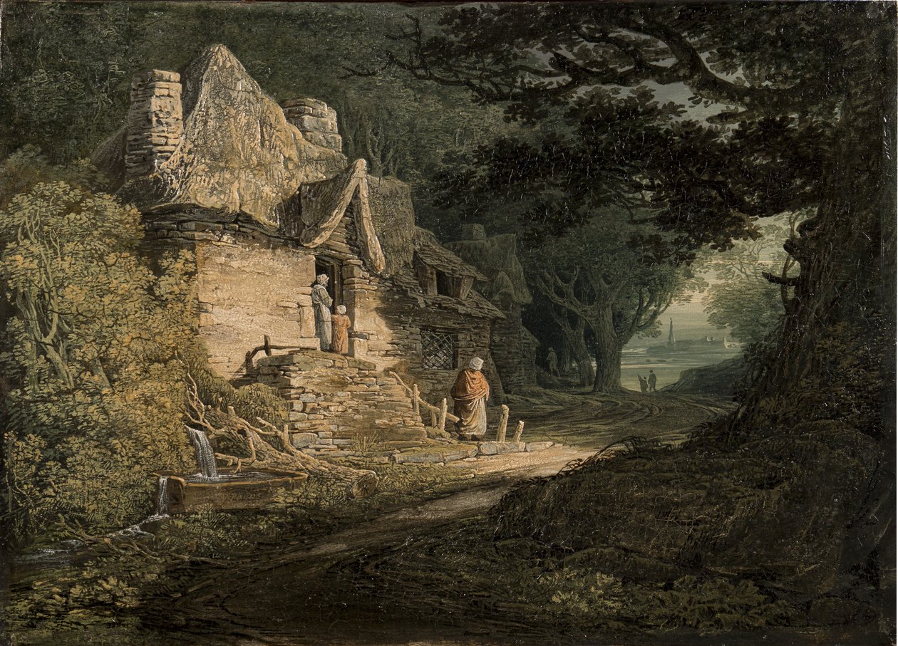 Woodland Yolu Yanında Bir Kulübe, 1797 by William Payne