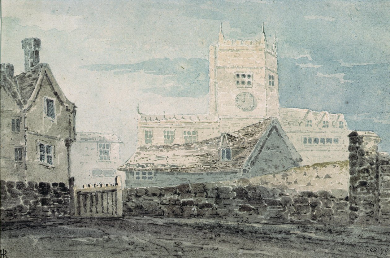 Okul, Shrewsbury (suluboya) by William Pearson