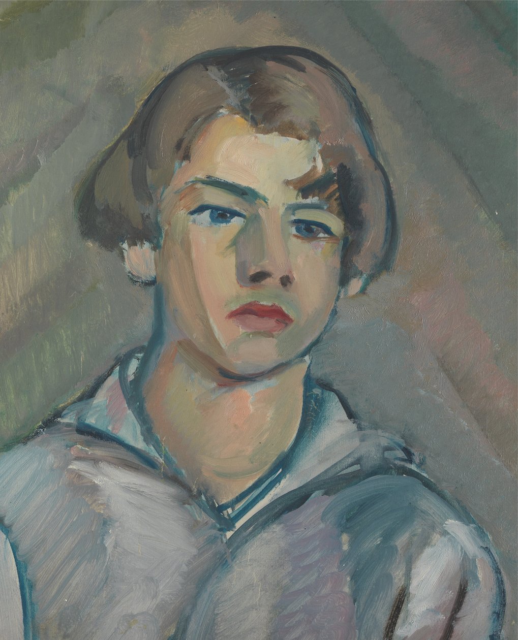 Uzun Saçlı Genç Bir Adamın Portresi by William Peploe