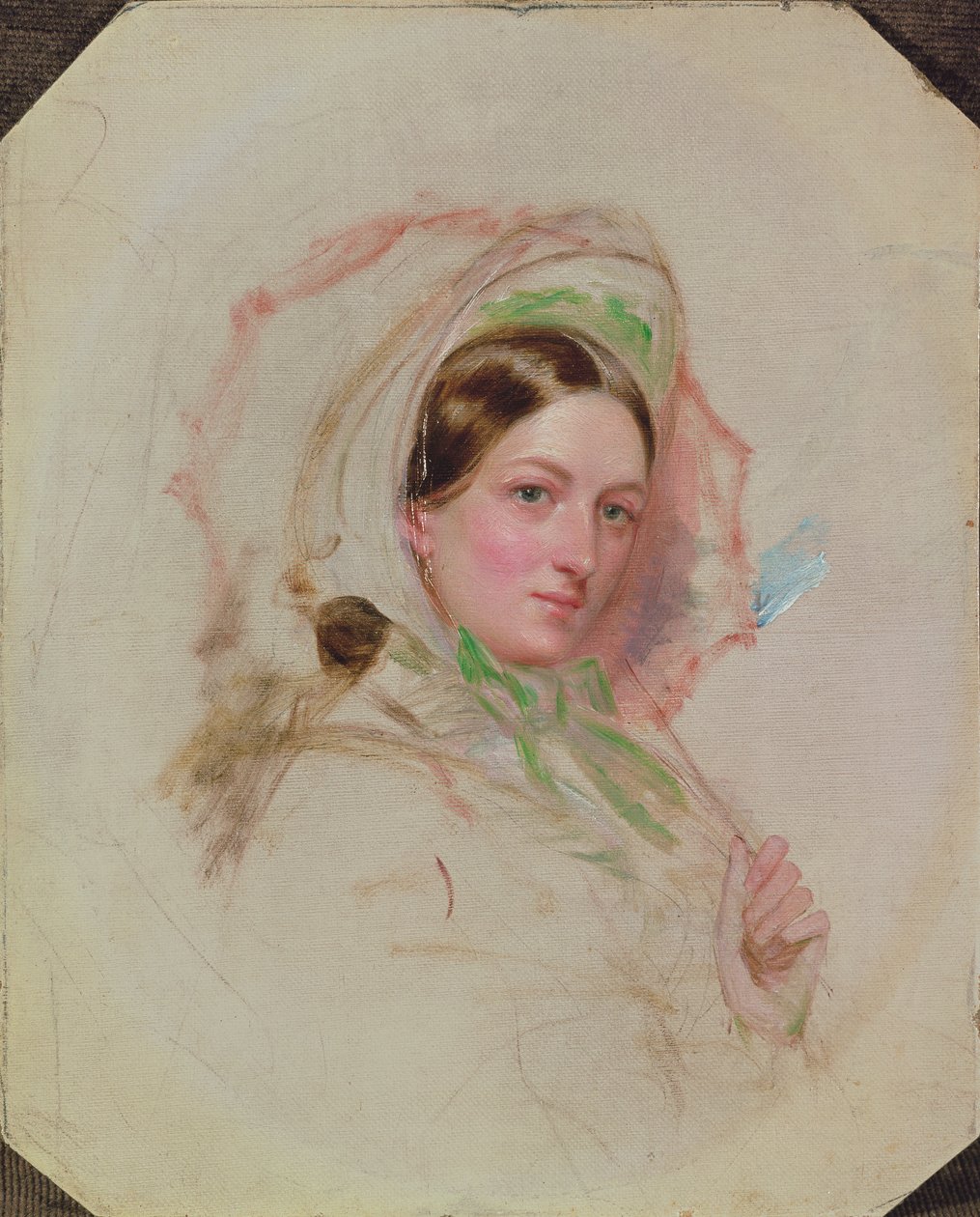 Şemsiyeli Kadın (Derbi Günü için çalışma) by William Powell Frith