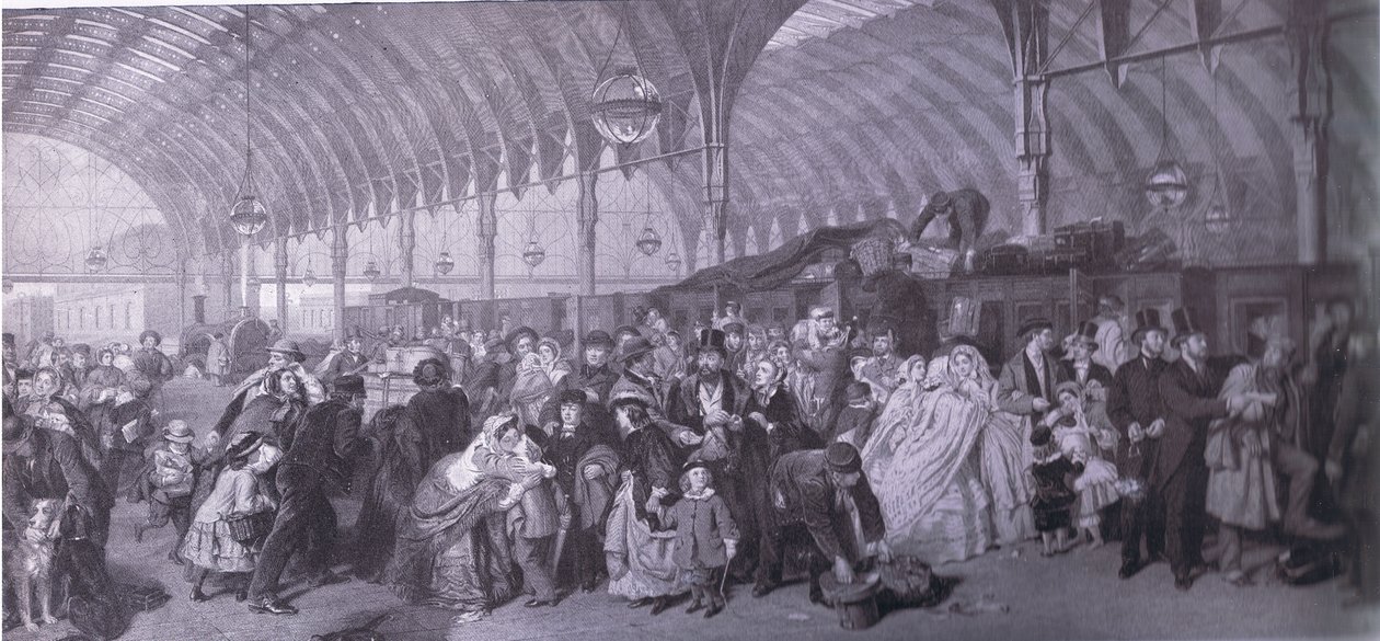 Tren İstasyonu, Bibbys Yıllık, 1916-1917 by William Powell after Frith