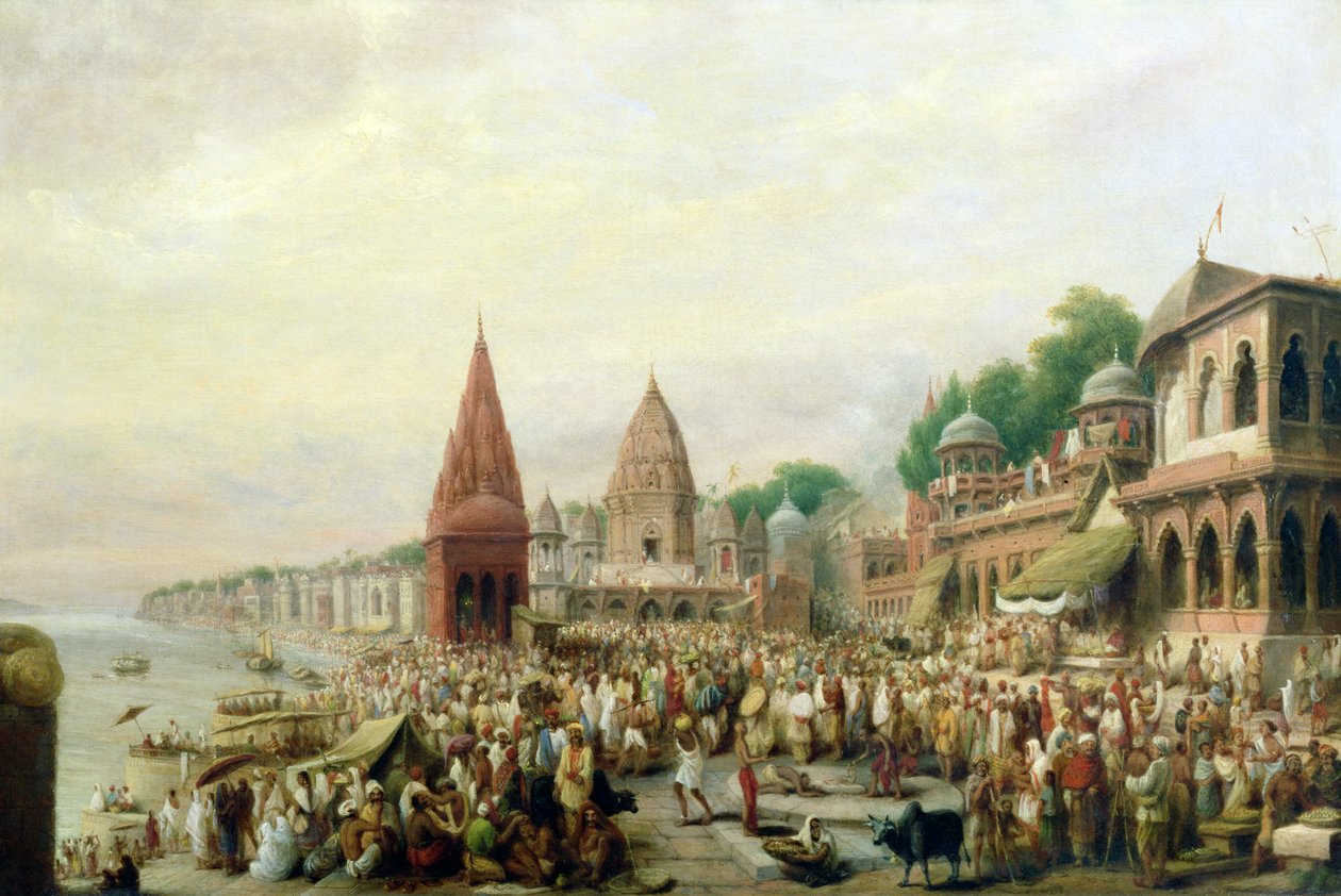 Dussehra Festivali sırasında Dasaswamedh Ghat, Benares