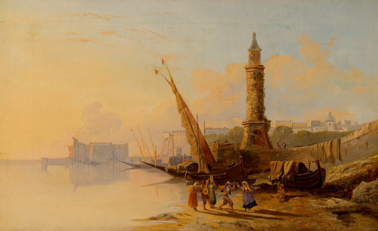 İtalyan Sahil Manzarası by William Raymond Dommerson