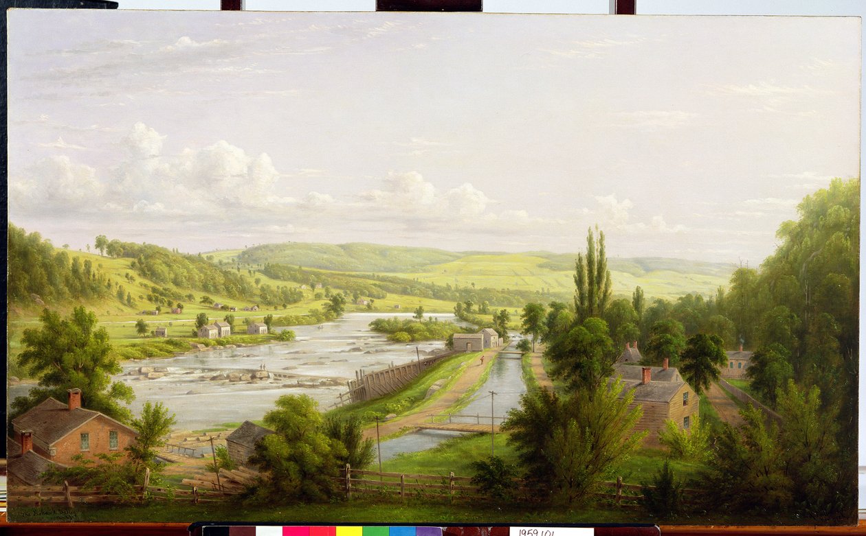 Mohawk River at Little Falls, New York, 1892  by William Rickarby Miller
