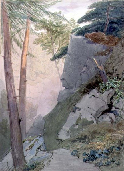 The Ravine (kağıt üzerinde wc) by William Roxby Beverly