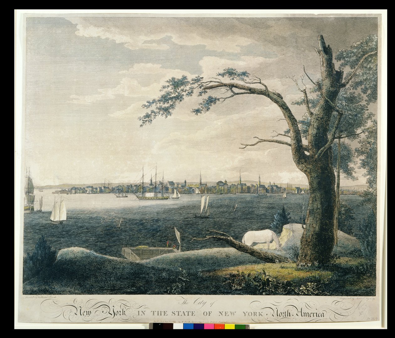 New York eyaletindeki New York Şehri, 1803 by William Russell Birch
