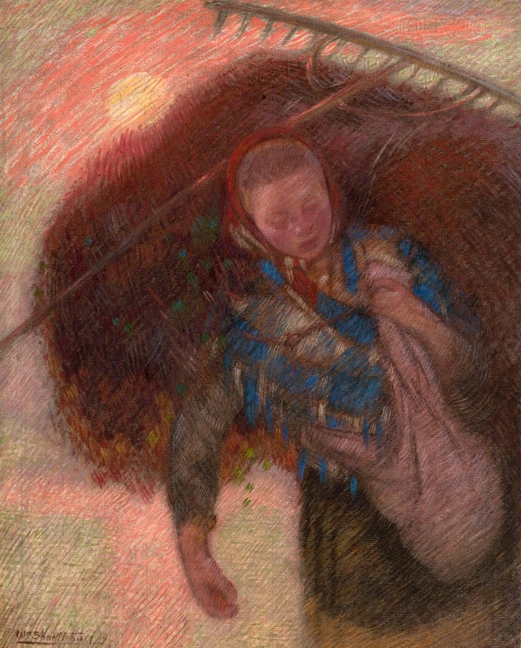 "Harvesters" için Çalışma, 1910 by William Shackleton