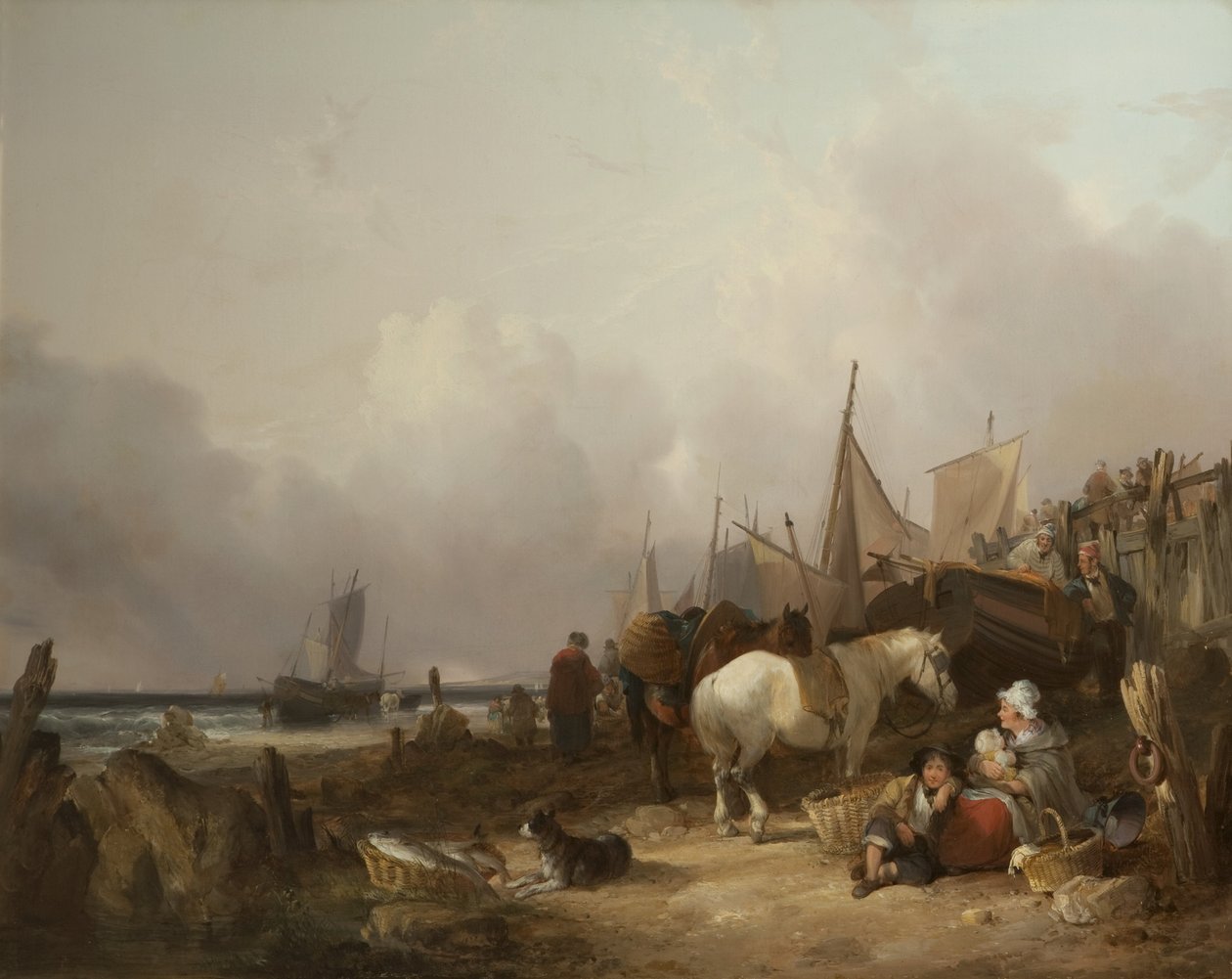Figürlü Sahil Manzarası by William Snr. Shayer