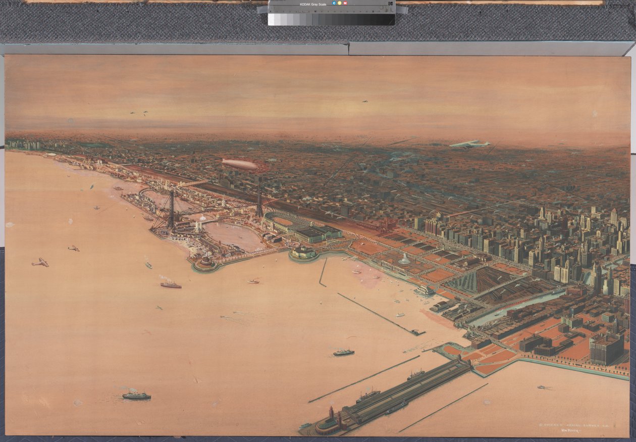 Chicago Skyline Görünümü - İlerleme Yüzyılı by William Starbuck Macy