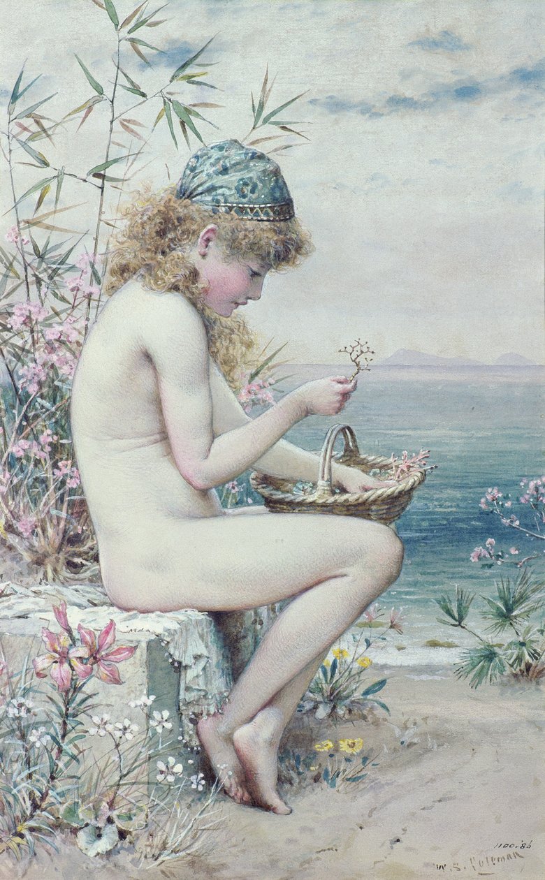 Mercan Sepetli Kız by William Stephen Coleman