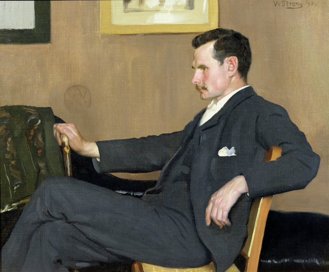 Gri Takım Elbiseli Adam, 1890 by William Strang