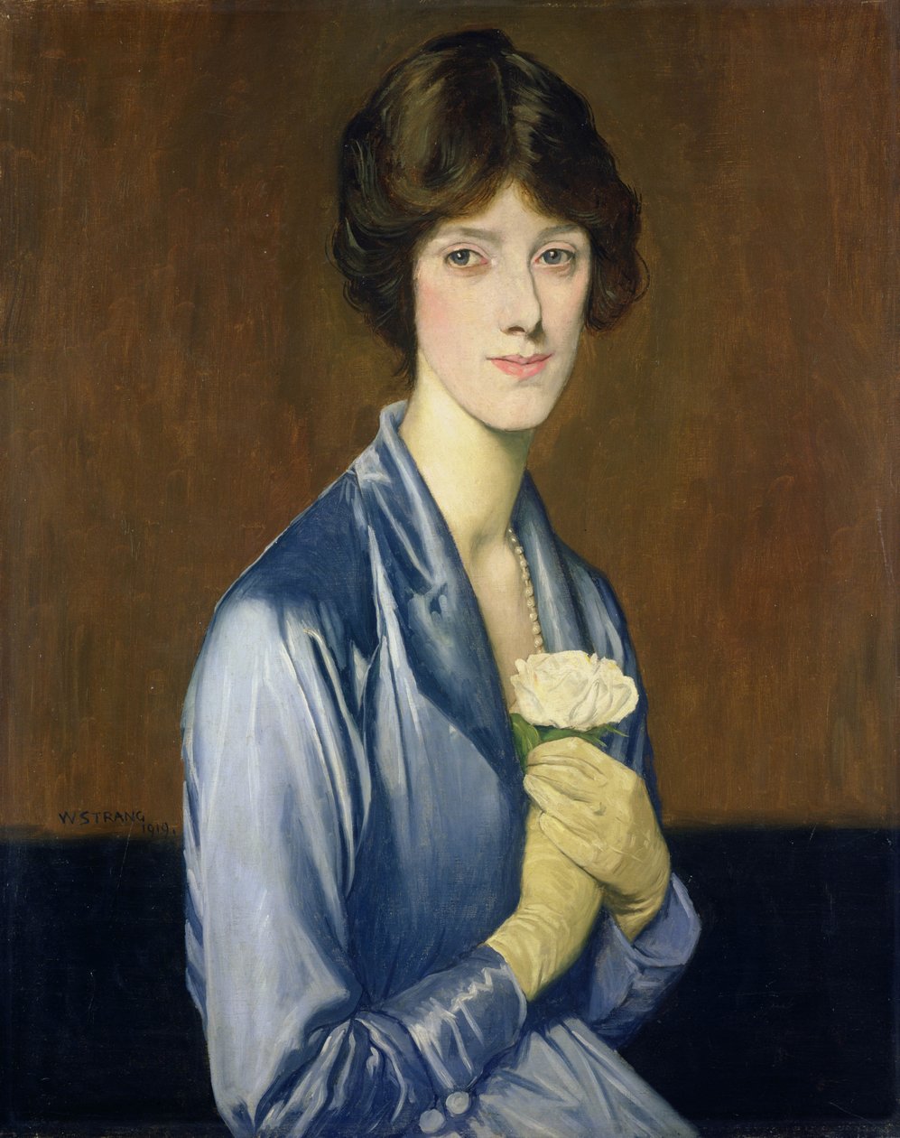 Beyaz Gül (Bir Kadının Portresi), 1919 by William Strang