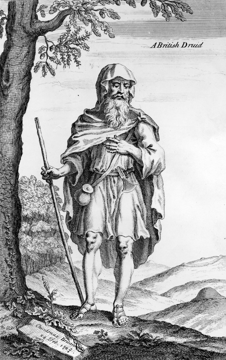 Van der Gucht tarafından kazınmış bir İngiliz Druid, 1723 by William Stukeley