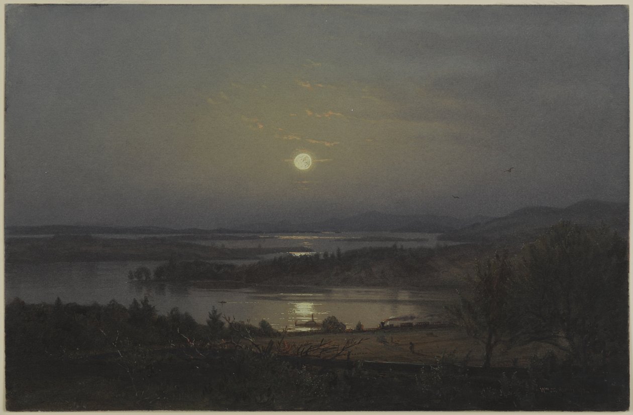 Winnipesaukee Gölü, 1874 (kağıt üzerinde wc) by William Trost Richards