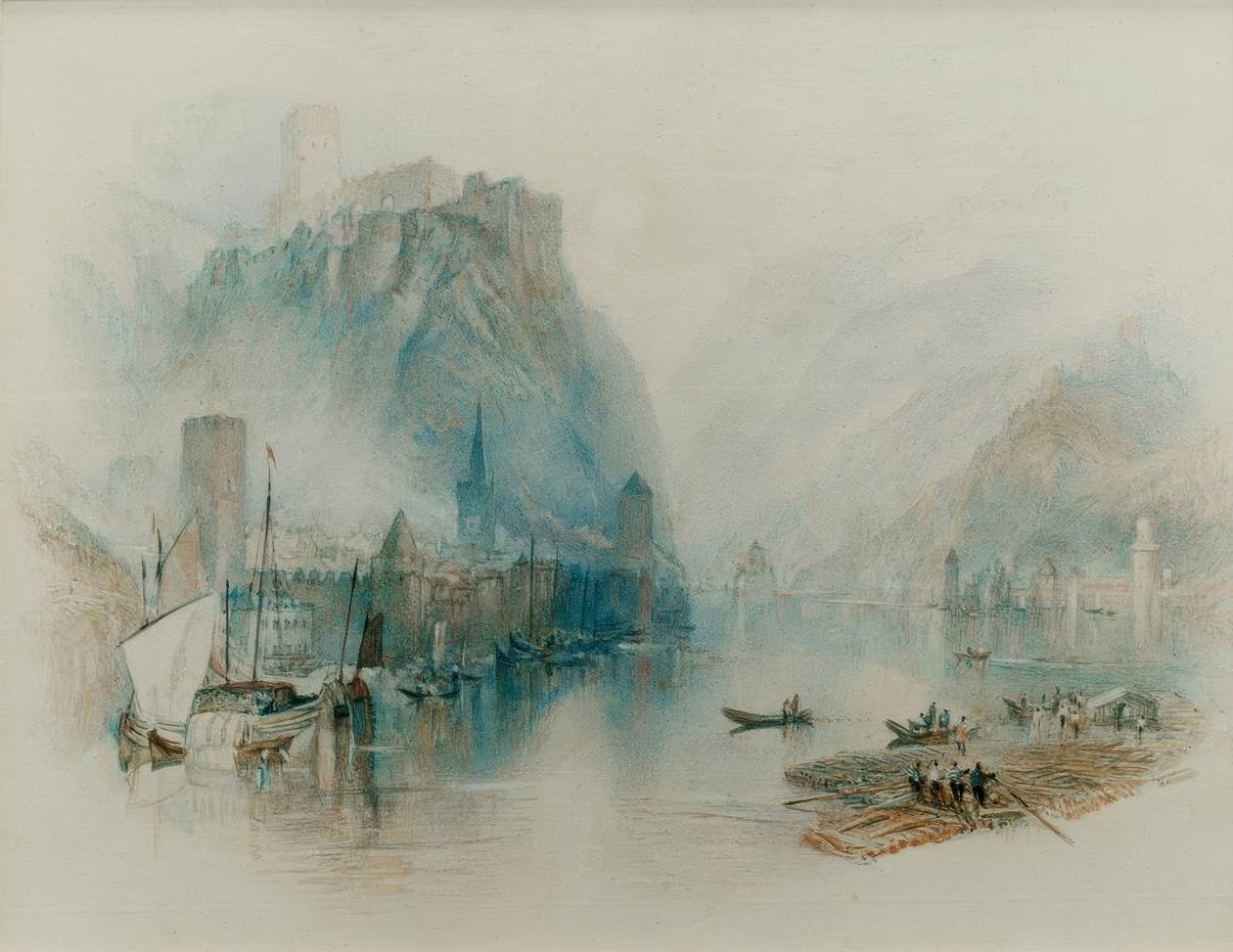 Bürgen am Rhein (Castelle Ren Nehri) by Joseph Mallord William Turner