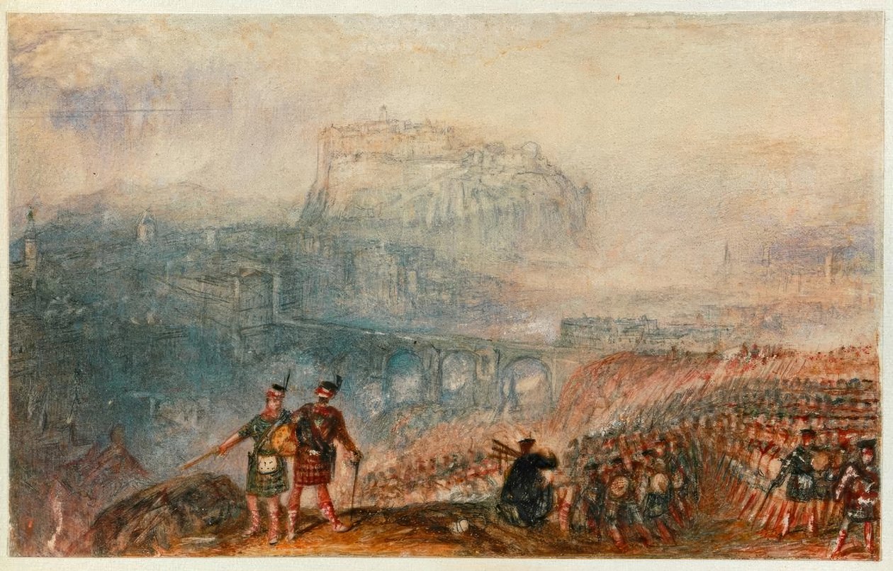 Edinburgh Kalesi: Highlanders Yürüyüşü by Joseph Mallord William Turner
