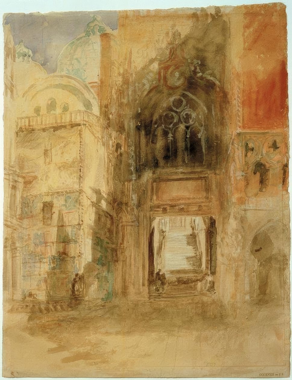 Porta della Carta, Doge Sarayı by Joseph Mallord William Turner