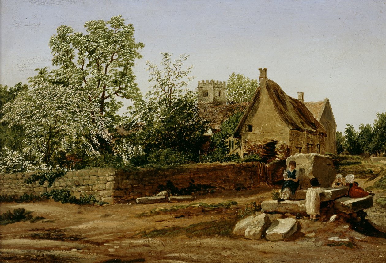 Oxford yakınlarındaki Marston manzarası (değirmen tahtasında yağ) by Joseph Mallord William Turner