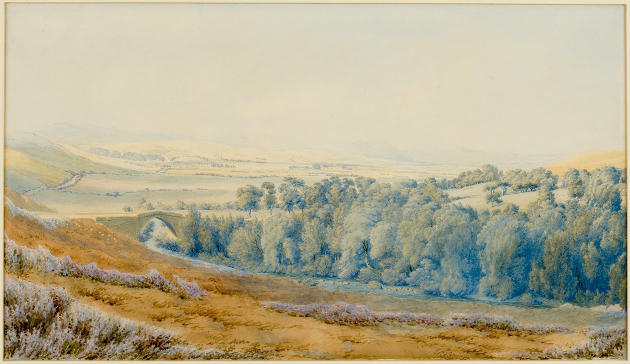 Weetwood Bridge, Northumberland (kağıt üzerine sulu boya) by Joseph Mallord William Turner