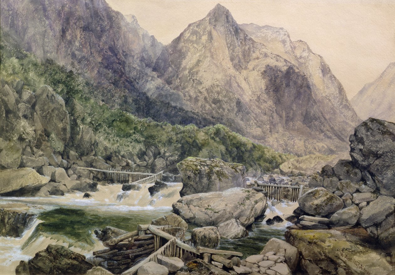 Rapids, Romsdal, Norveç, 1847 by William West