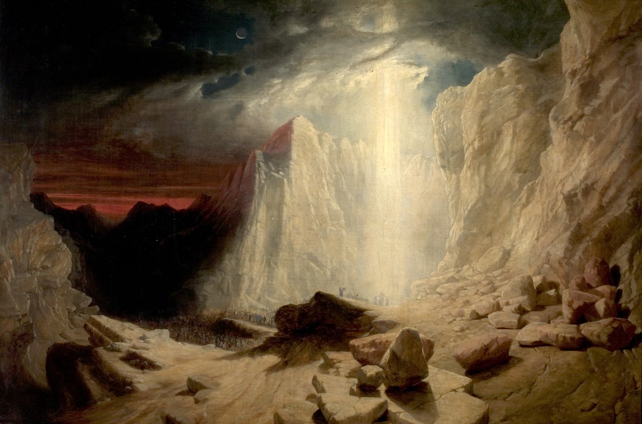 İsrailliler, Geceleri Ateş Sütunu Tarafından Yönetiliyor, 1845 dolayları by William West