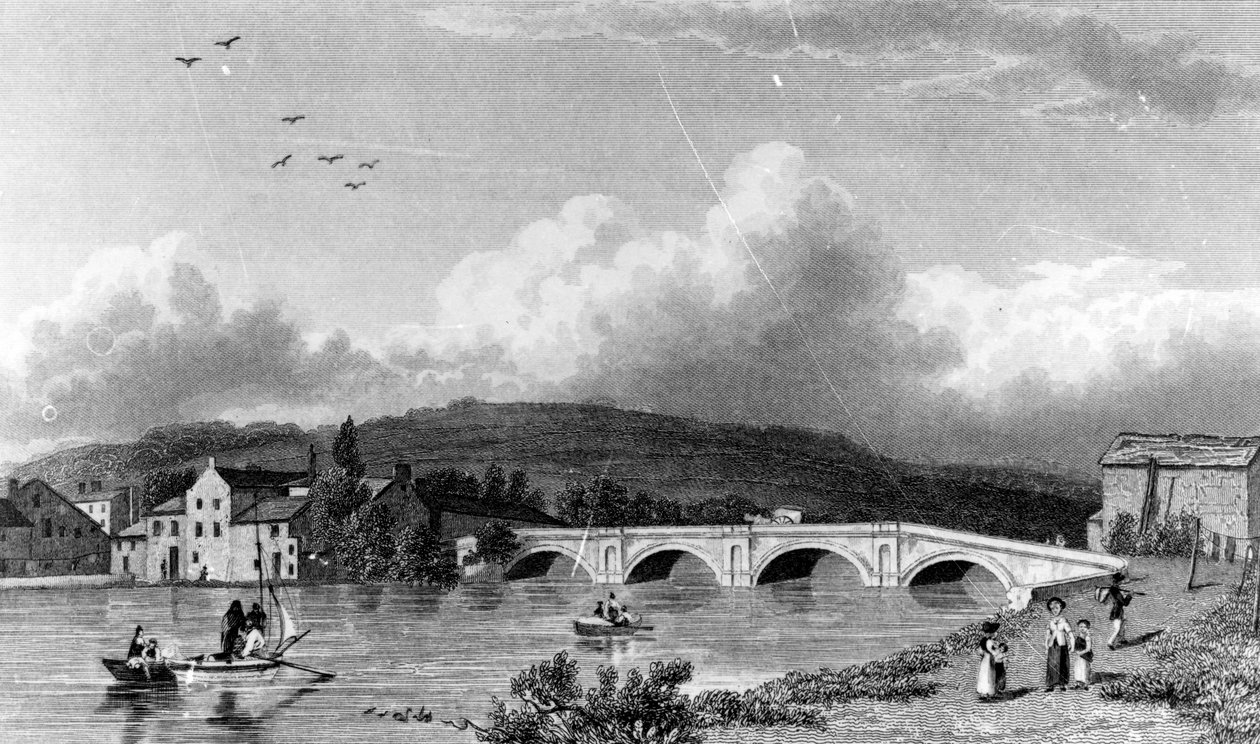 Strammongate Köprüsü, Kendal, E. Finden tarafından kazınmış, 1830 by William Westall