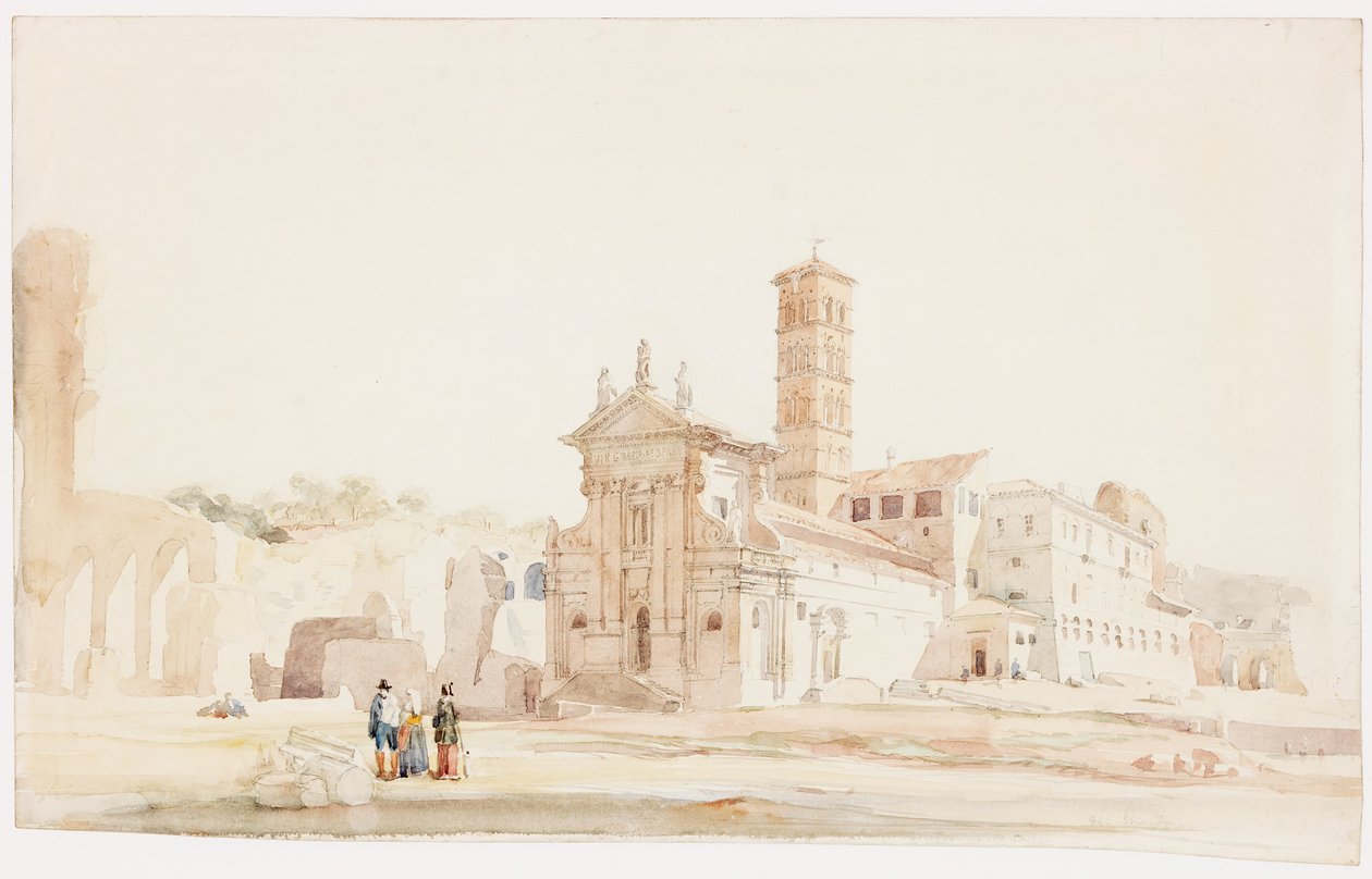 Forumda, kağıt üzerine Roma kalem & wc by William Wood Deane