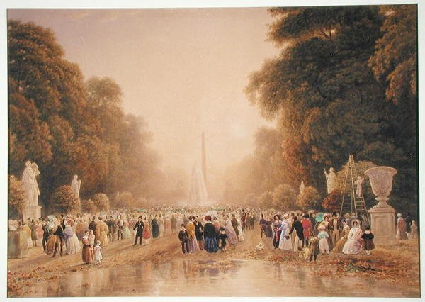 Tuileries, c.1840 (kağıt üzerinde wc ve guaj) by William Wyld
