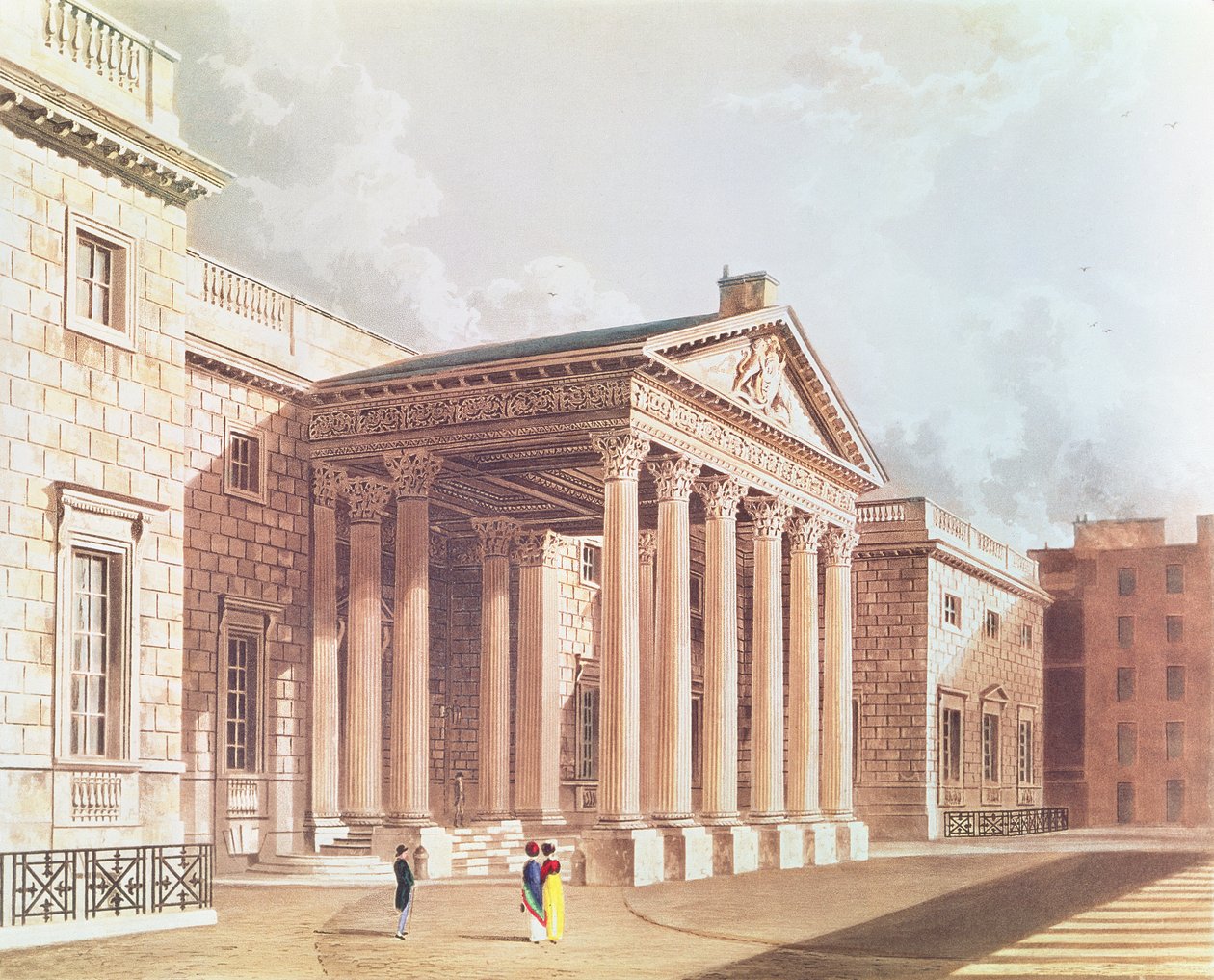Carlton House, R. Reeve tarafından oyulmuş, c.1819 by William after Westall
