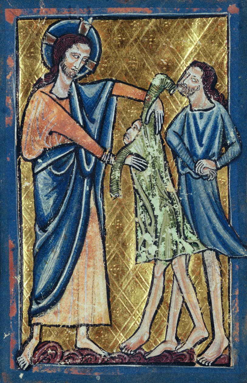 Tanrı Giysisi Adem ve Havva, İncil Resimleri kitabından, c.1250 by William de Brailes  