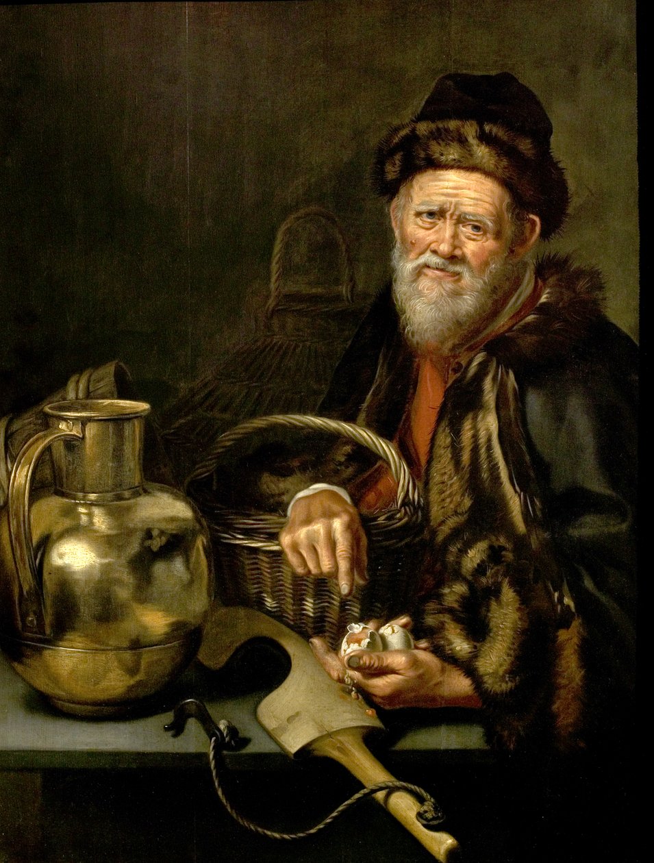 Kırık Yumurtalı Yaşlı Bir Adam by William van Odekerken