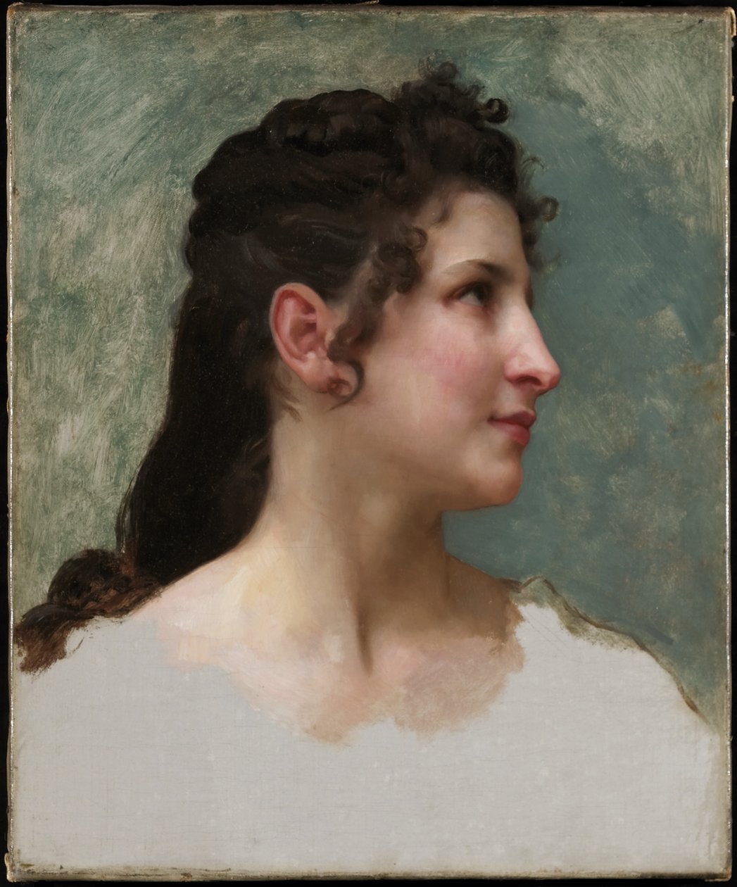 Bir Kız Kafasının İncelenmesi, 1890 dolayları by William Adolphe Bouguereau