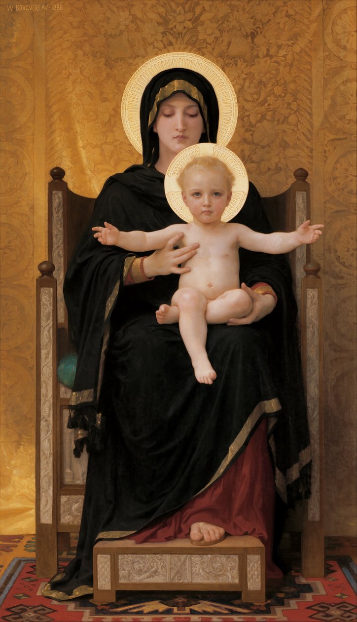 bakire ve çocuk by William Adolphe Bouguereau