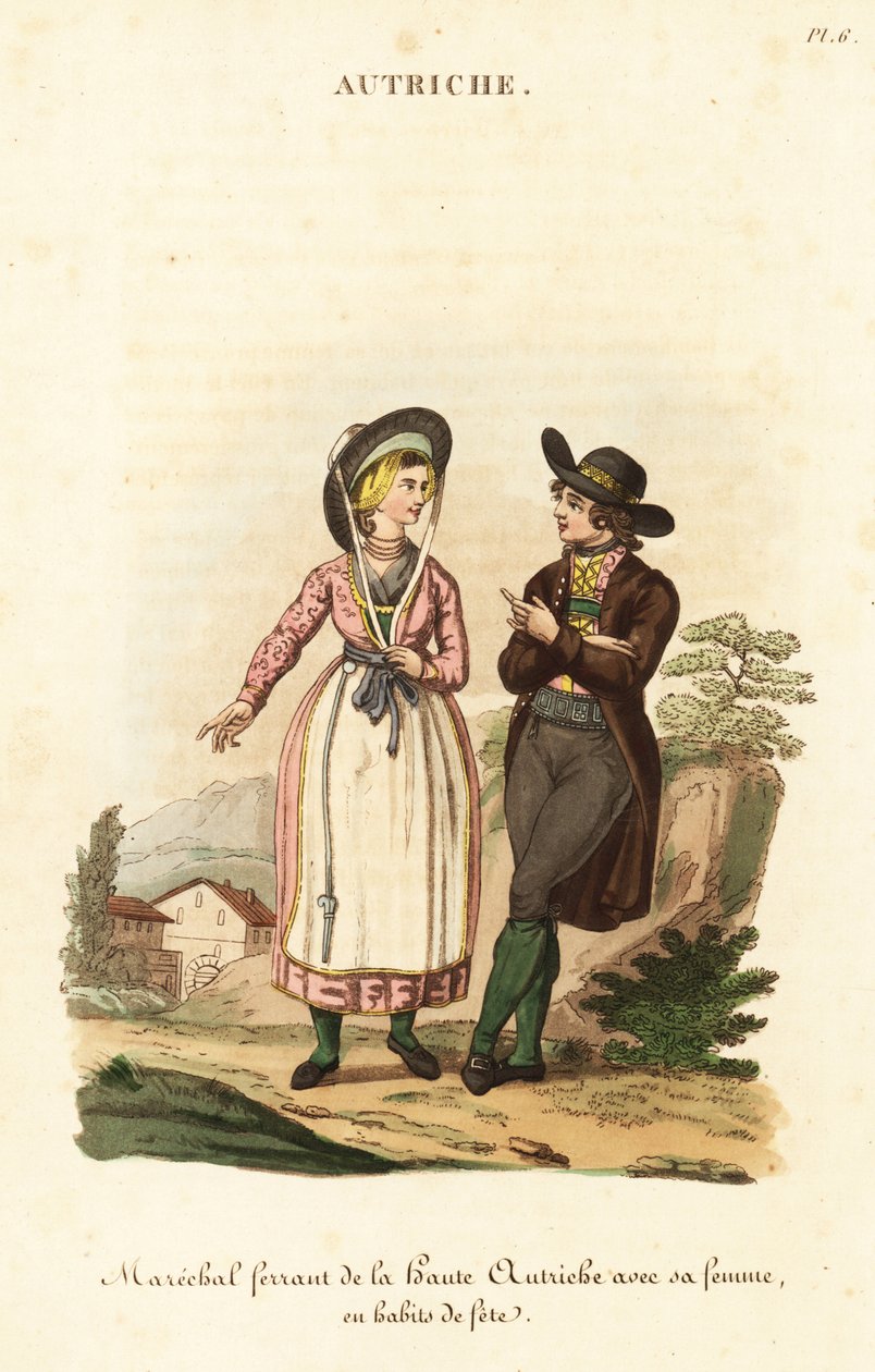 Demirci ve eşi Yukarı Avusturya by William (after) Alexander