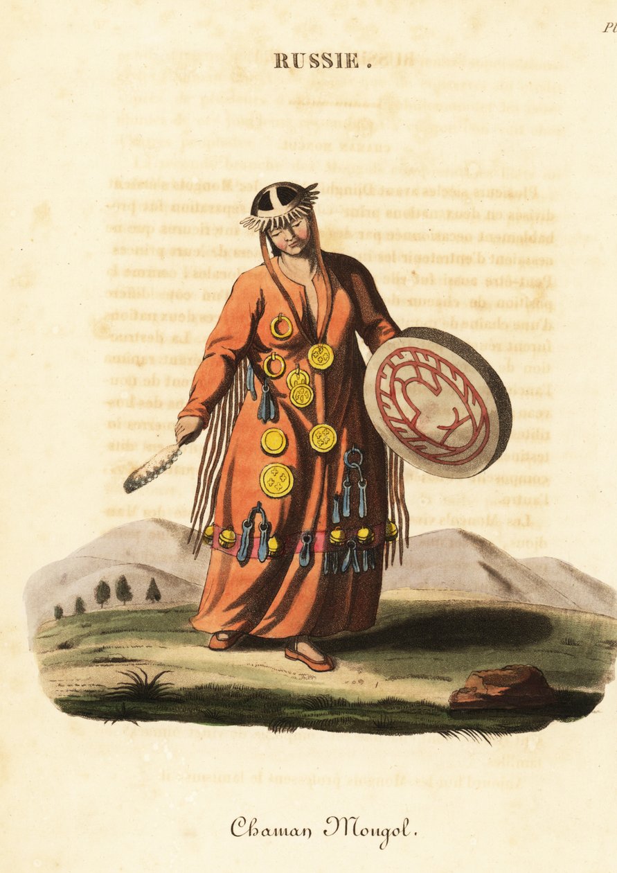 Kadın sihirbaz veya şaman, Moğol halkı by William (after) Alexander