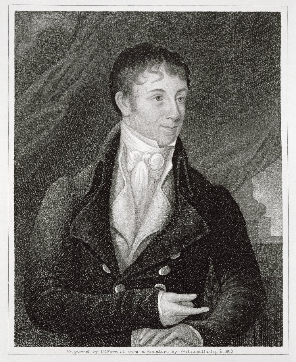 Igishushanyo cya Charles Brockden Brown (1771-1810), cyanditswe na John B. Forrest (1814-70) (gushushanya) by William (after) Dunlap