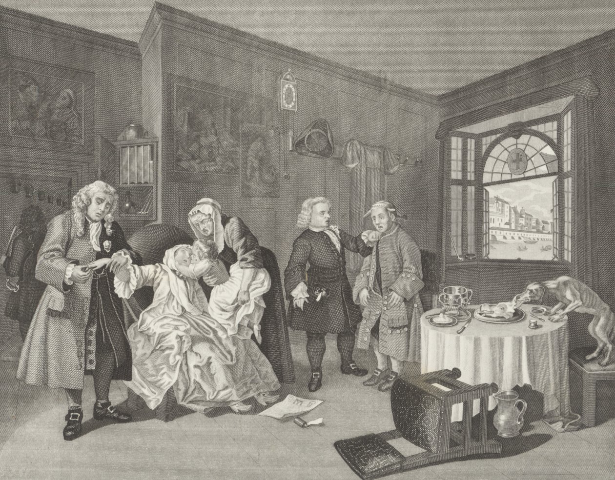 Evlilik a la Mode by William (after) Hogarth