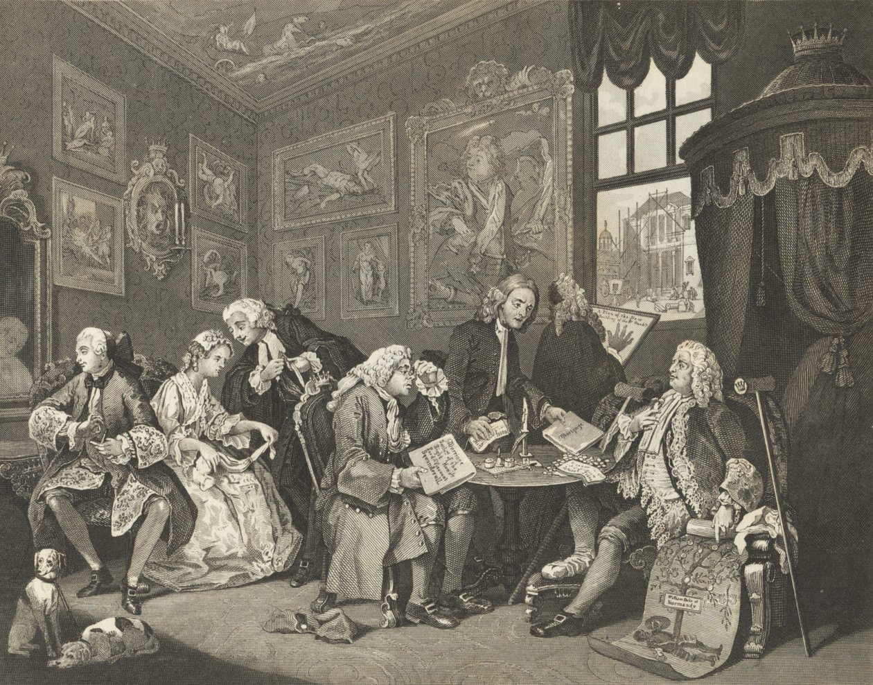 Evlilik a la Mode by William (after) Hogarth