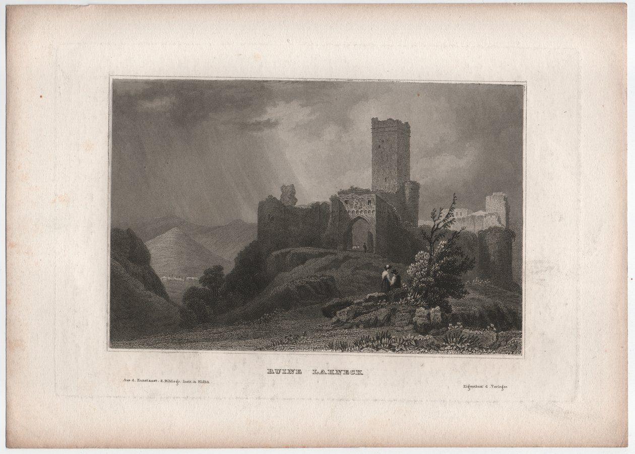 Lahneck'i harabeye çevir by William (after) Tombleson