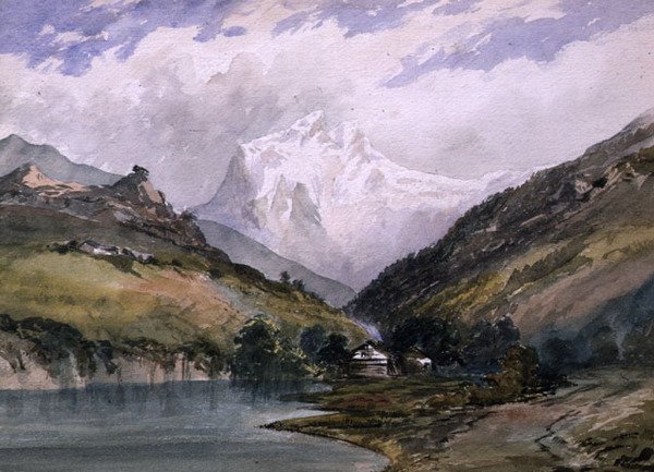 Wetterhorn, Bernese Oberland (tuval üzerine yağlı boya) by William (circle of) Callow