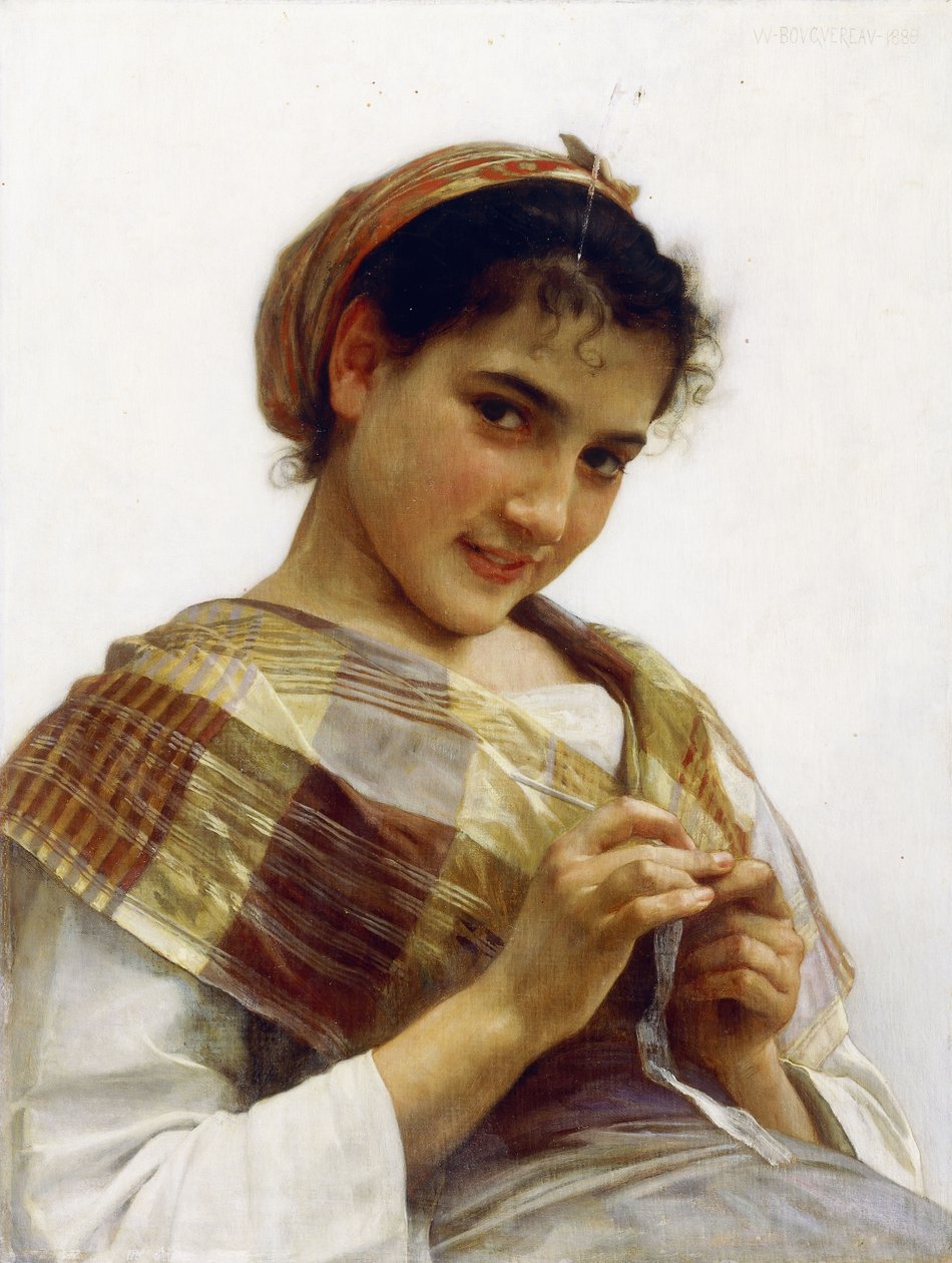 Bir Breton Kız, 1889 by William Adolphe Bouguereau