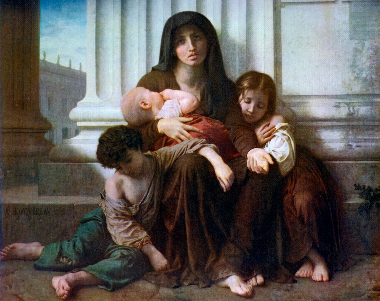 Charity veya The Indigent Family, 1865, 1912. by William Adolphe Bouguereau