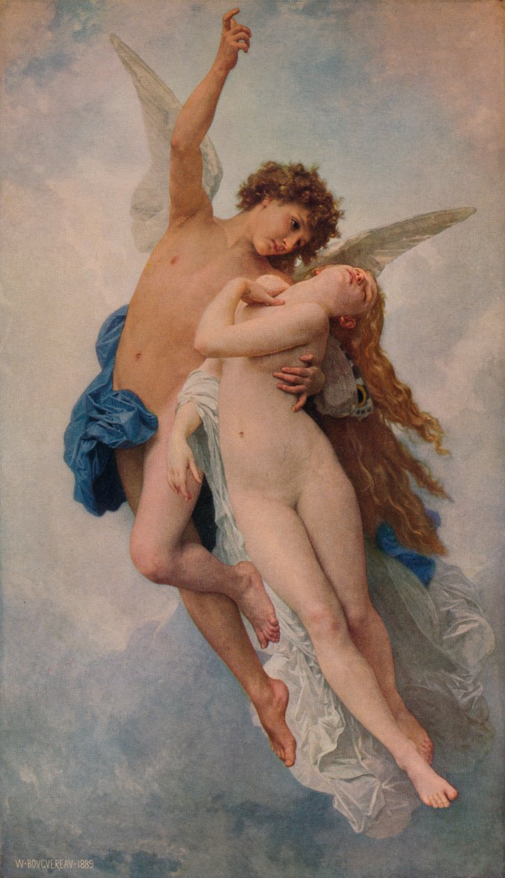 Aşk Tanrısı ve Ruh, 1889, 1938 by William Adolphe Bouguereau