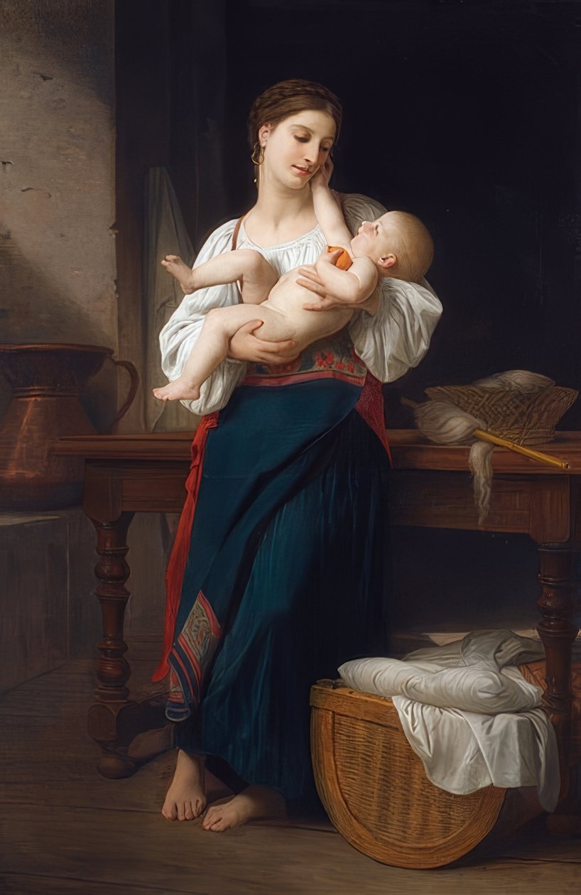 İlk okşamalar by William Adolphe Bouguereau