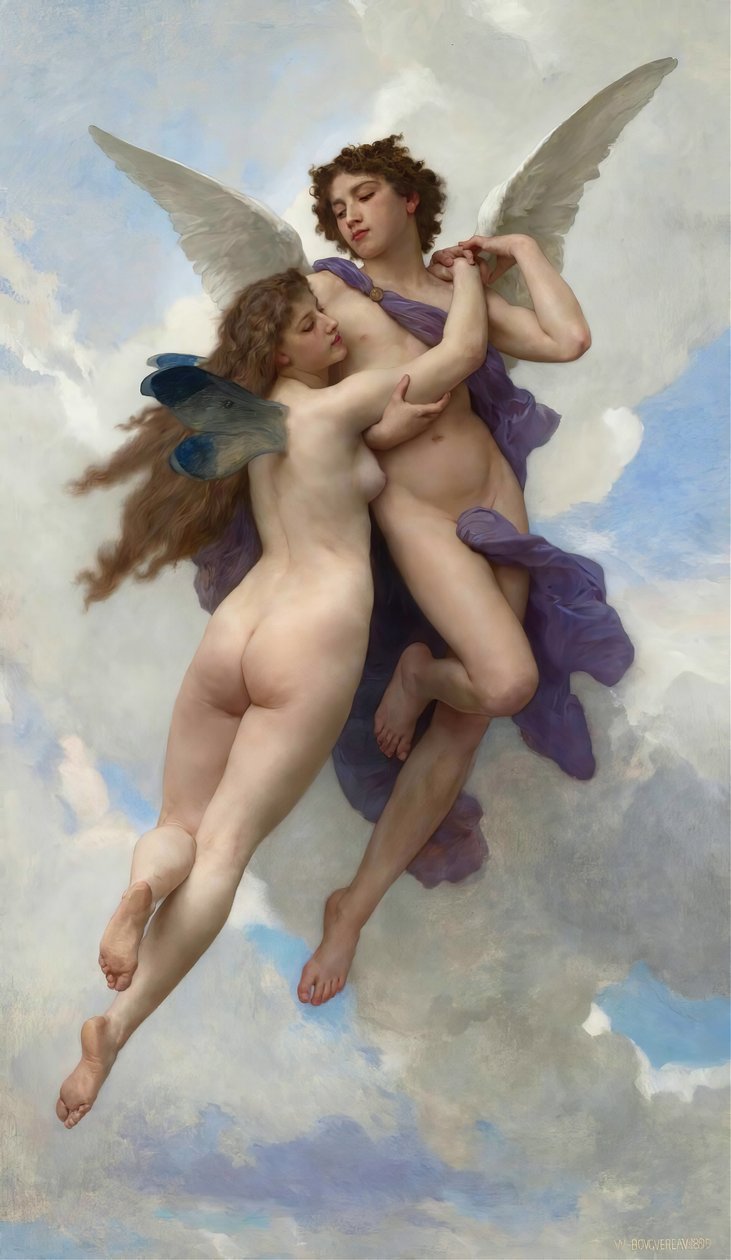 Amor ve Psyche Amor ve Psyche, 1889. by William Adolphe Bouguereau